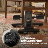 Drehregler des Beintrainers mit 16 fein dosierbaren Widerstandsstufen