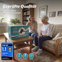 Pedaltrainer mit SEHR GUT 1,1 getestet, drei Jahre Garantie und 30 Tage Rückgaberecht