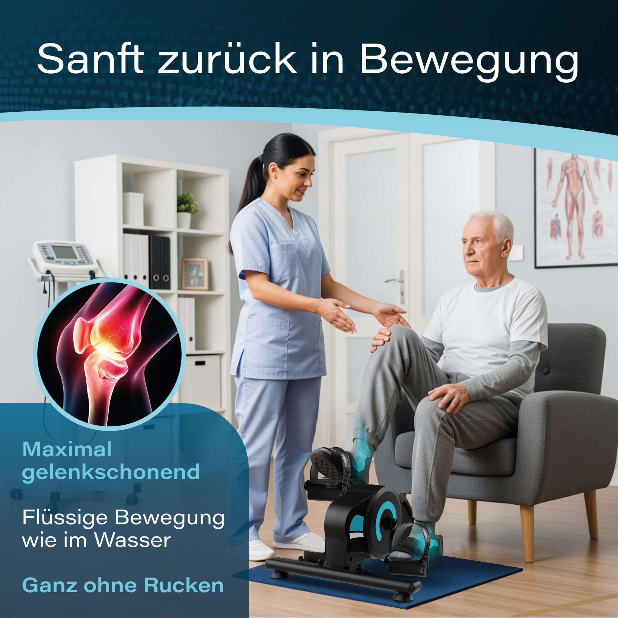 Pedaltrainer Magneto Silent Set - Premium Modell mit Zubehör